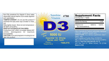 Load image into Gallery viewer, Vit D3 5000IU