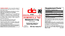 Load image into Gallery viewer, Melatonin 3mg - Formula 743
